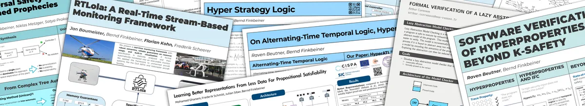 Multiple posters of the group assembled together.